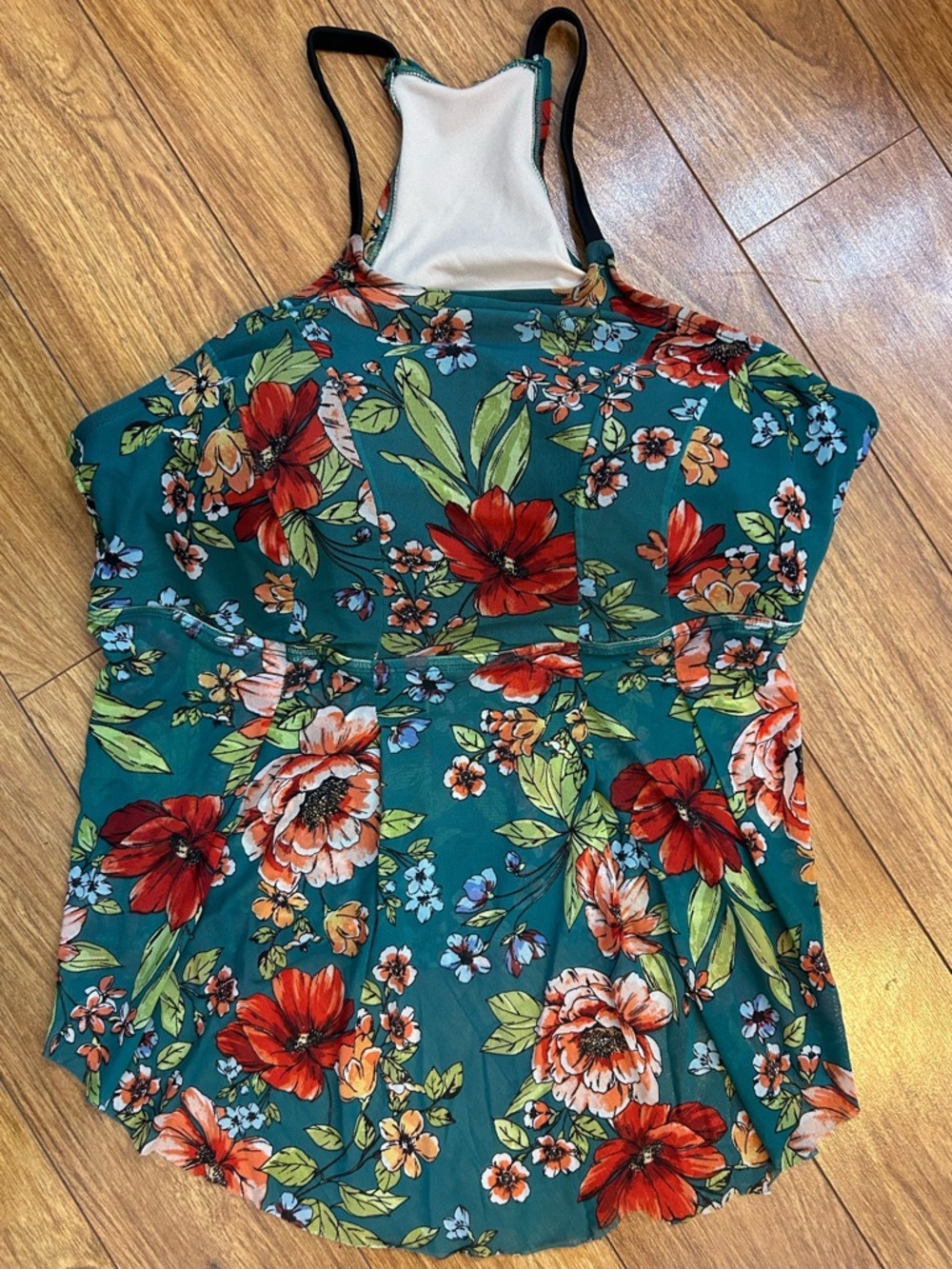 Kona Sol Floral Racerback High Neck Swim Tankini Size 18W